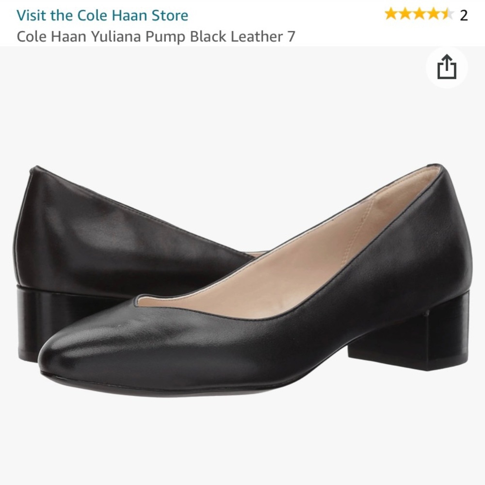 Cole Haan Yuliana black leather pump 7
